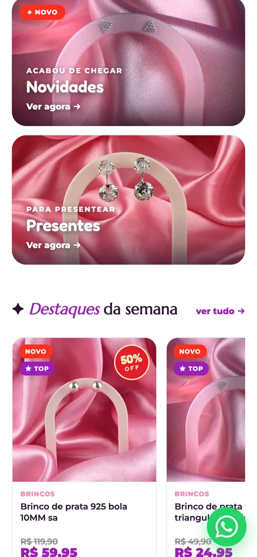 Dona Prata: versão mobile